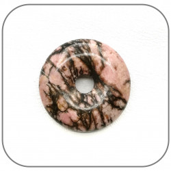 Pendentif Donut Rhodonite Pierre naturelle d’apaisement